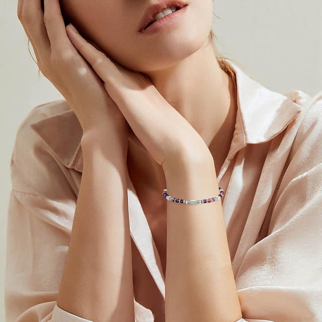 Detalle 2 de SIUMAL Boho Armband Natursteine für Damen