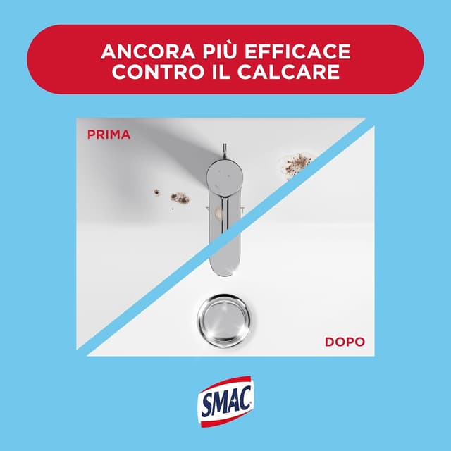 Detalle de Smac Bagno Igienizzante spray multisuperficie con azione anticalcare Zero Aloni, 650 ml (12 pezzi)