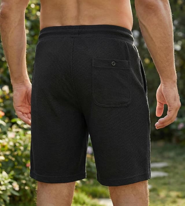 Detalle de JMIERR Men’s Casual Waffle Shorts (5"/7") with Elastic Waist, Drawstring & Pockets