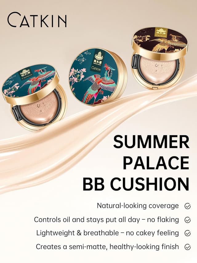 Detalle de CATKIN Phoenix BB Cream Air Cushion Foundation (3in1) – flüssige BB-Foundation im Air-Cushion mit Nachfüllung