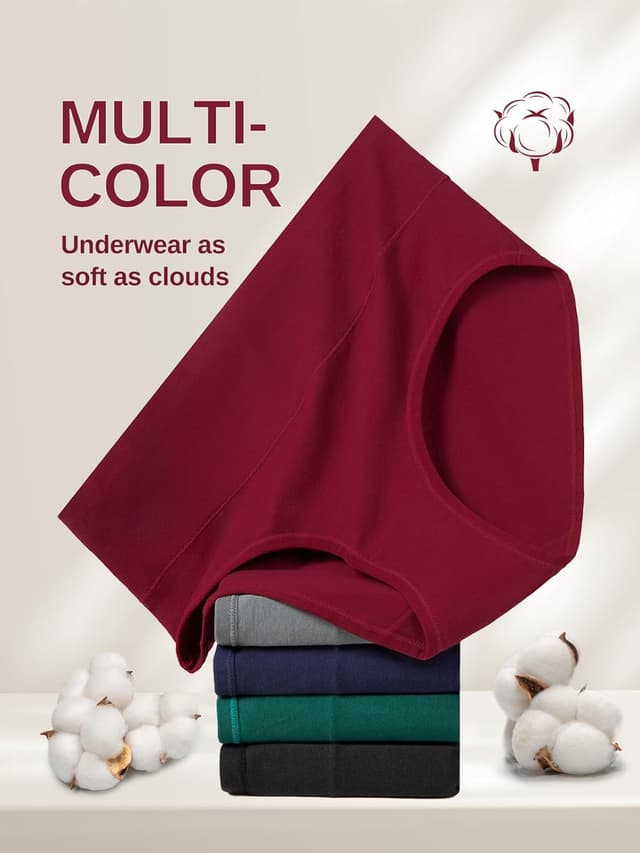 Thumbnail 5 de Vevmon Cotton High-Waisted Briefs 5 Pack 🩲