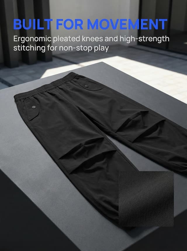 Detalle 2 de JiAmy Boys Cargo Trouser Elasticated Waist Parachute Jogging Trousers (5-14 years)