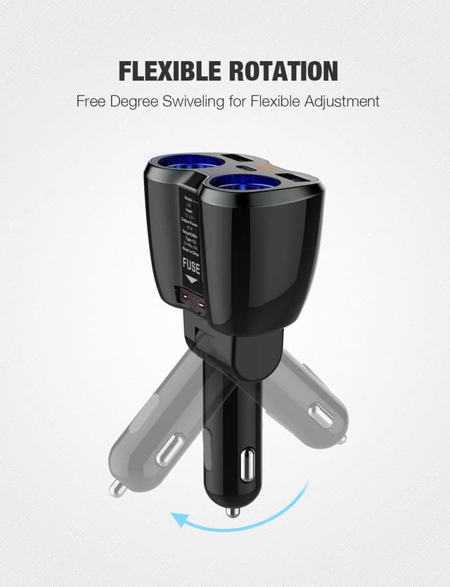 Detalle de Otium USB C Car Charger 80W Dual Ports