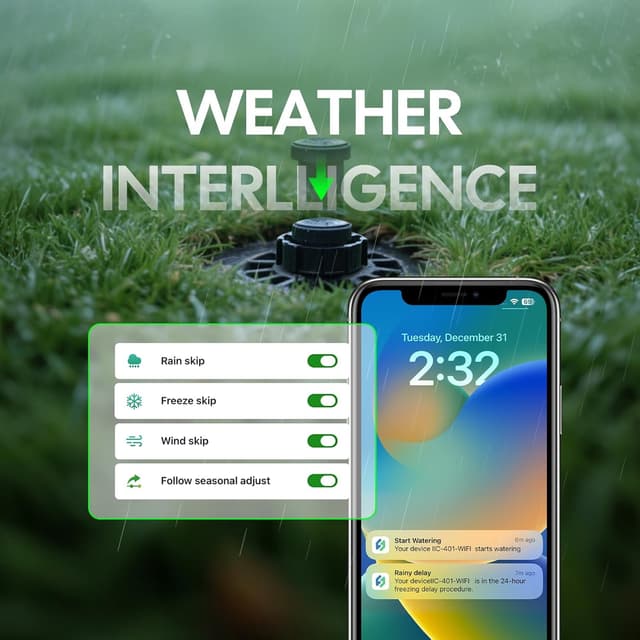 Detalle de Inkbird IIC-401 centralina WiFi per irrigazione a 4 zone