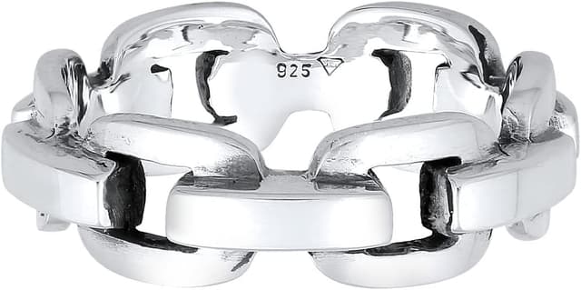 Detalle 2 de Kuzzoi Anello da uomo massiccio 8 mm in argento sterling 925 con design catena ad ancora (0610470421)