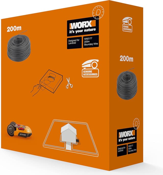 Detalle de WORX WA0177 filo perimetrale da 200 m per robot rasaerba Landroid nero