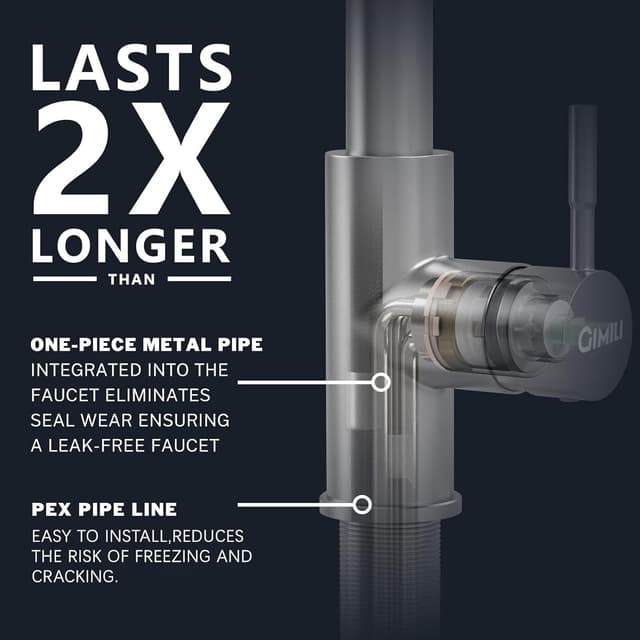 Thumbnail 4 de GIMILI Black Kitchen Faucet pull-down sprayer 🚰