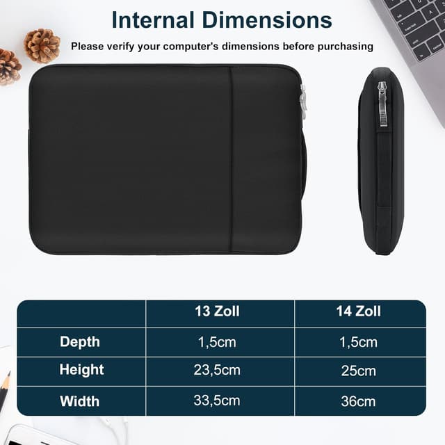 Detalle de AiQInu Housse ordinateur 14 pouces imperméable