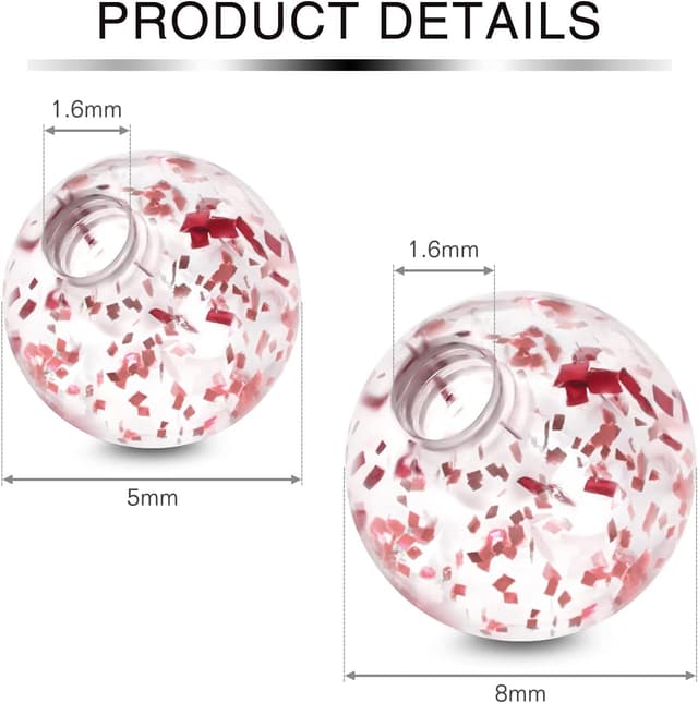 Thumbnail 1 de incaton 14G 16G Navel Ball Replacement 3mm 5mm 💍