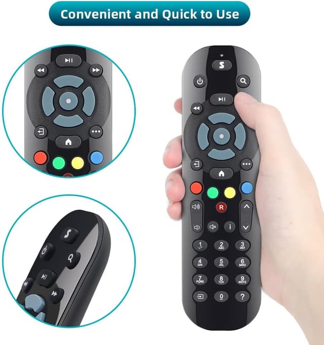 Detalle de Gvirtue (2er Pack) Infrarot-Fernbedienung kompatibel mit Sky Q Box, TV Box, Mini- und Silver Box (ohne Touch, ohne Sprachsteuerung)