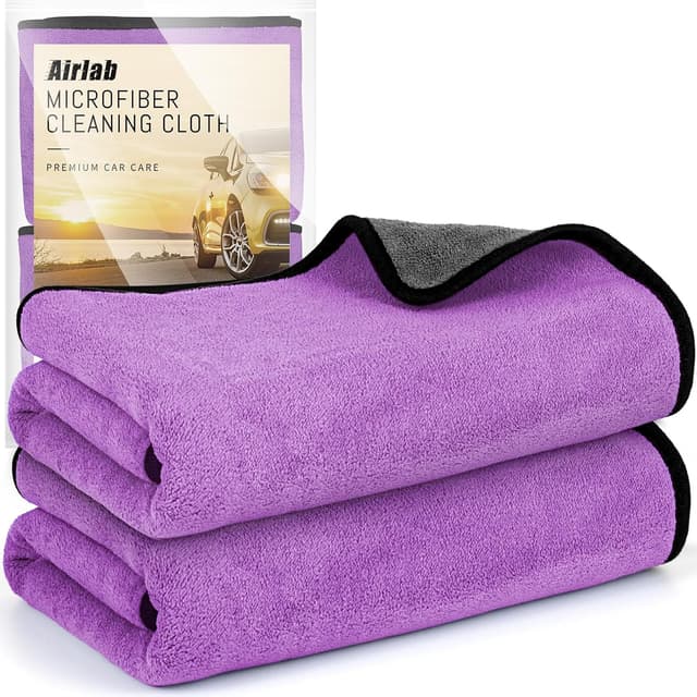 Thumbnail 6 de Airlab 2X Large Microfibre Car Cleaning Cloths (90x60cm) – 500GSM Dual-Sided Drying Towels for Detailing