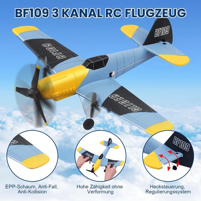 Detalle 2 de Henakmsl BF109 RC Flugzeug 3-Kanal