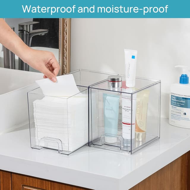 Thumbnail 6 de Vtopmart 4 Pack Clear Small Stackable Storage Drawers (acrylic organisers)