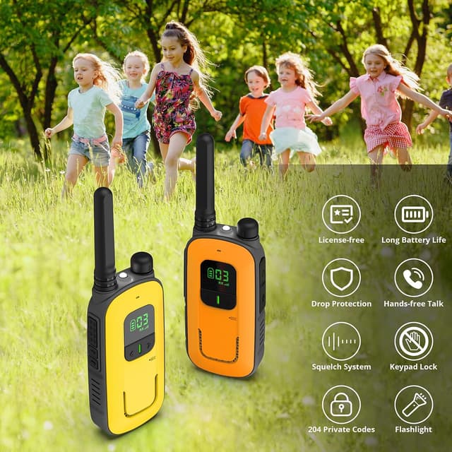 Detalle de Radioddity PR-T3 Talkie-walkie PR-T3 rechargeables, 16 canaux PMR + VOX + lampe