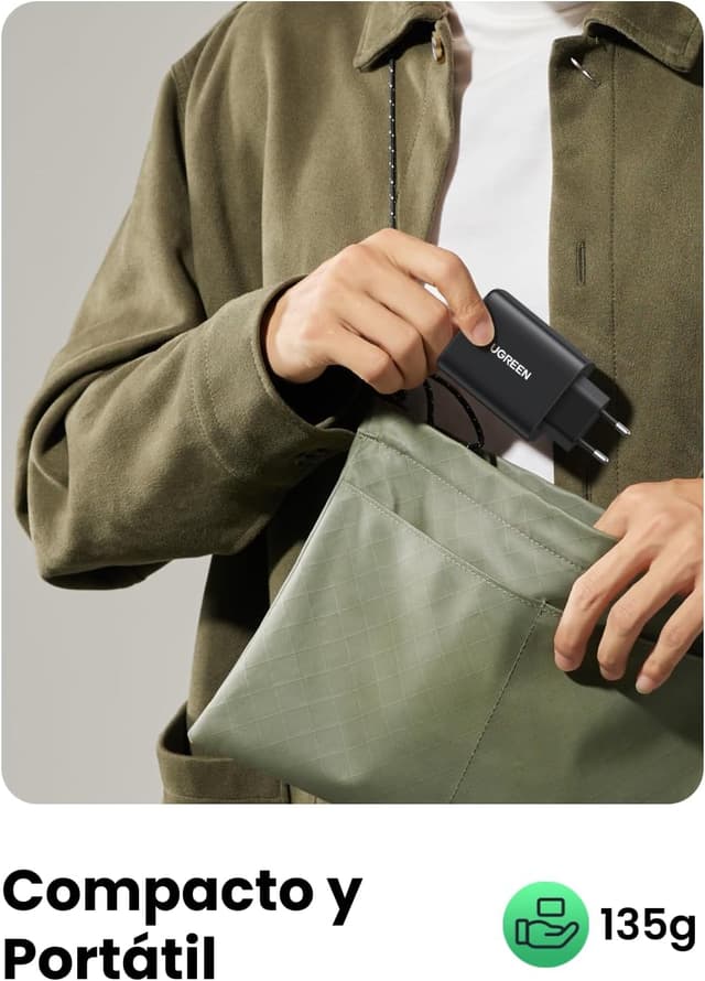 Thumbnail 6 de UGREEN Cargador USB C 65W ⚡ Compatible Galaxy, MacBook, iPhone