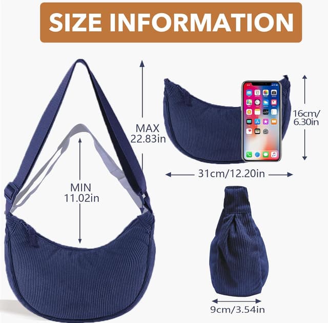 Detalle 2 de JENCVNL Crescent Bag 31 x 16 x 9 cm