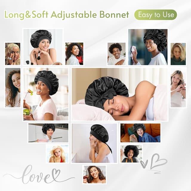 Thumbnail 3 de BONNET QUEEN Silk Bonnet Adjustable Tie 2.8"