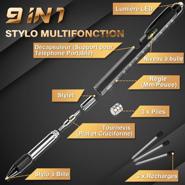 Detalle de Maqhpu Stylo multifonction 9 en 1