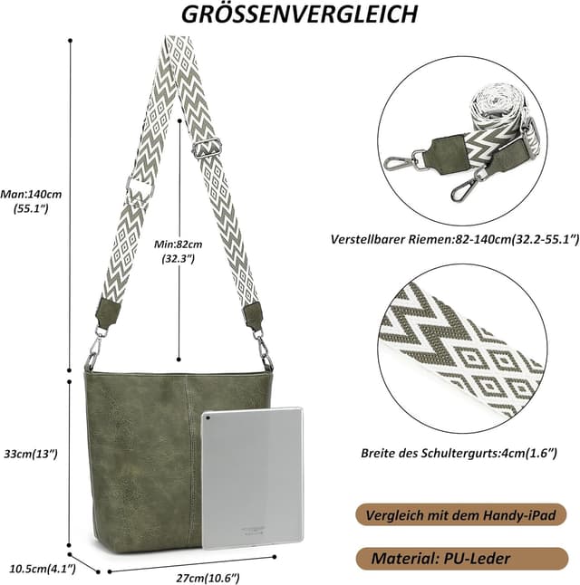 Detalle 2 de TANTOMI sac à bandoulière femme 33 cm