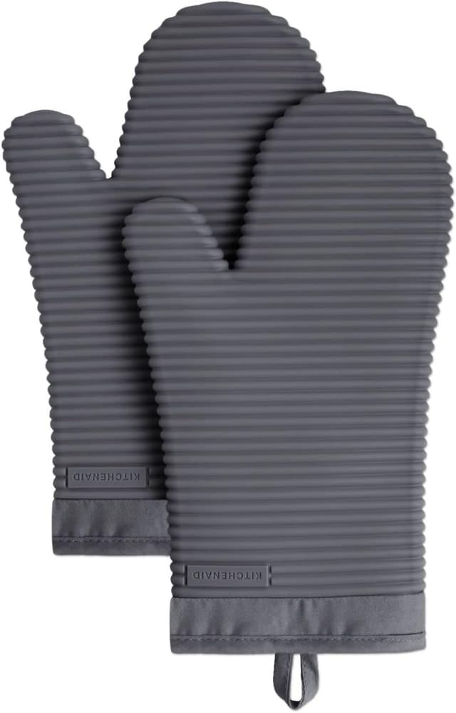 Thumbnail 6 de KitchenAid Ribbed Silicone Oven Mitts 2-Pack