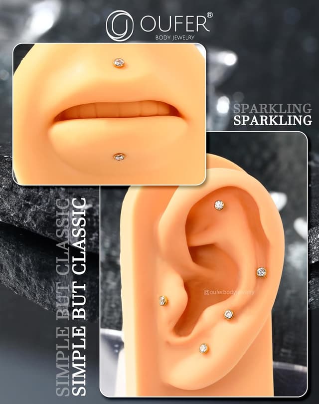 Thumbnail 2 de OUFER Labret Titane 18G 5–12 mm labret piercing