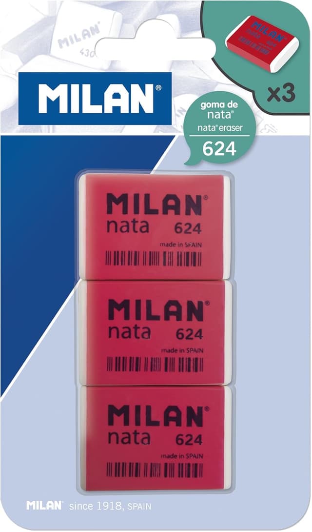 Detalle 2 de MILAN BPM9205 Pack de 3 gomas de borrar