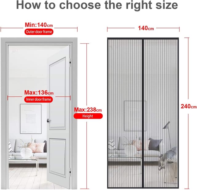 Thumbnail 2 de MYCARBON Zanzariera Magnetica 140x240cm