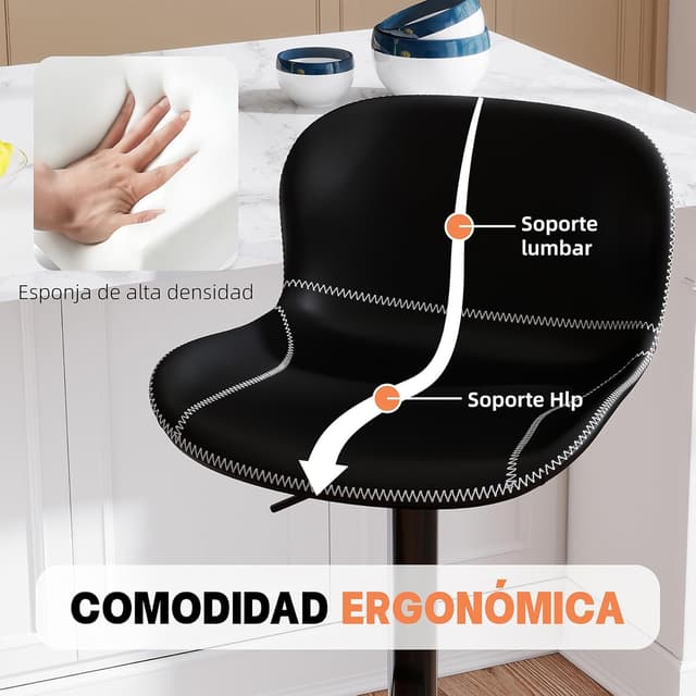 Detalle 2 de Youhauchair Taburetes Altos de Cocina Juego 4