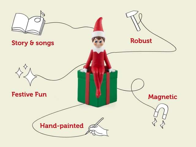 Detalle de tonies The Elf on the Shelf Audio Character (Toniebox compatible) – Christmas stories, songs, games & jokes