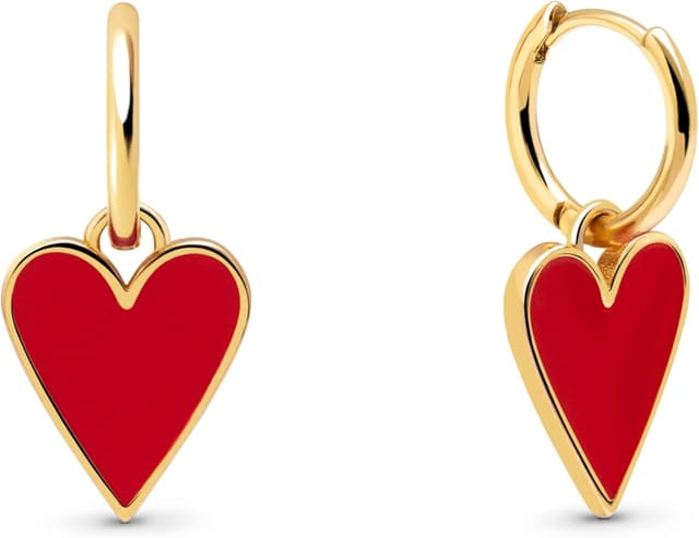 Imagen de SINGULARU Lovely Heart orecchini in ottone placcati oro 18kt ❤ en OfertitasTOP