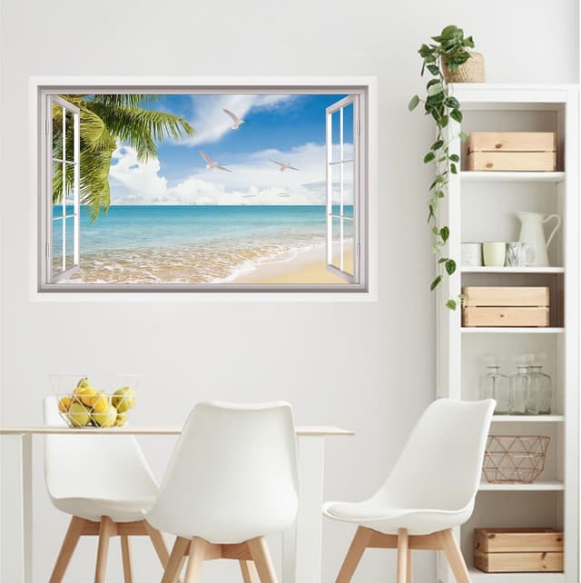 Thumbnail 3 de HPNIUB 3D Beach Wall Sticker 1 mural 🖼