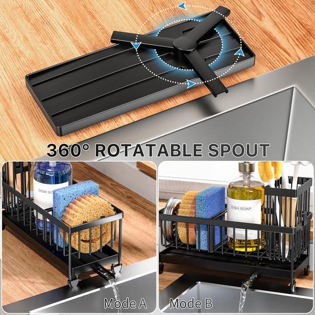 Thumbnail 1 de Cisily Black Sponge Holder for Sink ⚙