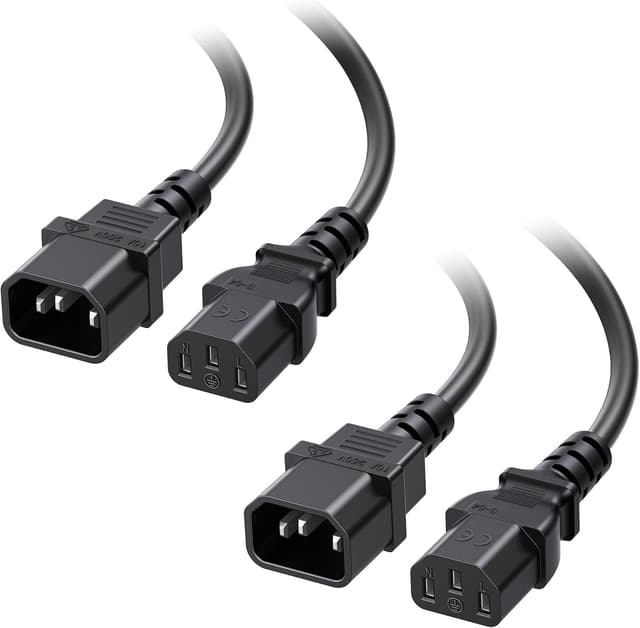 Detalle de Cable Matters lot de 2 câbles de rallonge électrique PDU IEC C13 vers C14 – 2 m