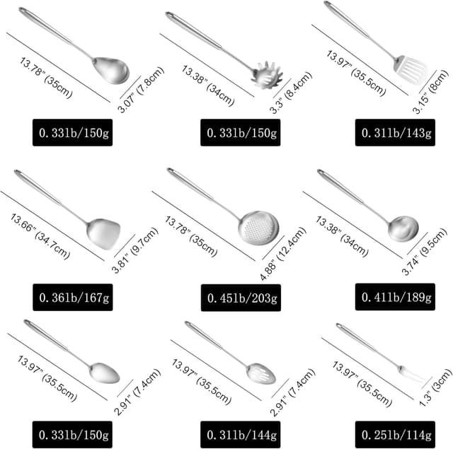 Thumbnail 1 de NIITAWH Stainless Steel 9-Piece Utensil Set 🍴