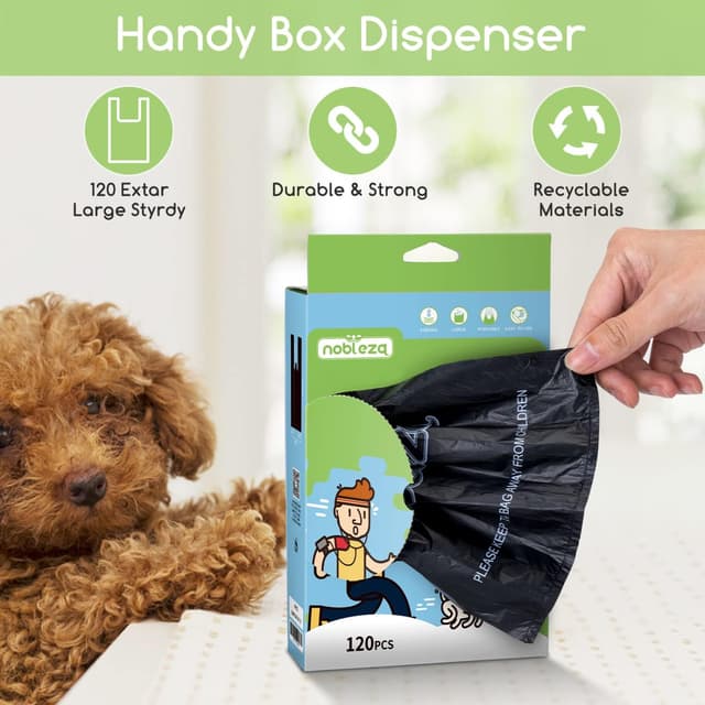 Detalle 2 de Nobleza Hundekotbeutel mit Henkel 18 x 34 cm