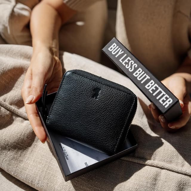 Detalle 2 de Berliner Bags Palermo Petit Portefeuille en cuir avec protection RFID – Noir