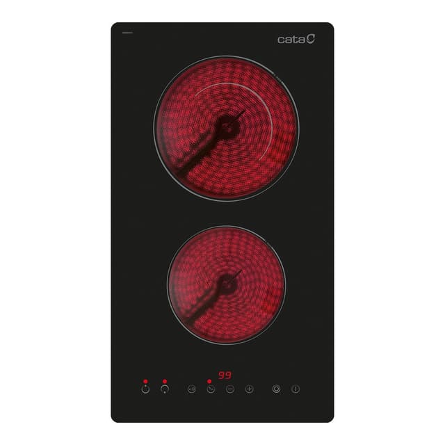 Detalle de Cata TD 3002 BK placa vitrocerámica 2 zonas