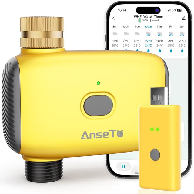 Detalle de AnseTo Timer irrigazione WiFi con ingresso 2024