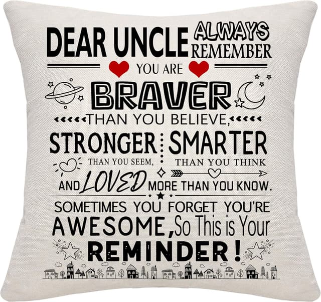 Detalle 2 de Bommex Inspirational Cushion Covers for Nephew (45cm x 45cm) – “You are braver than you believe” sports-themed reminder gift
