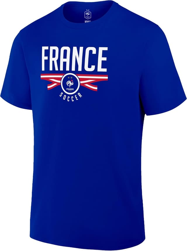 Detalle de Icon Sports National Teams Unisex Cotton T-Shirt 643ct (France Football Federation)