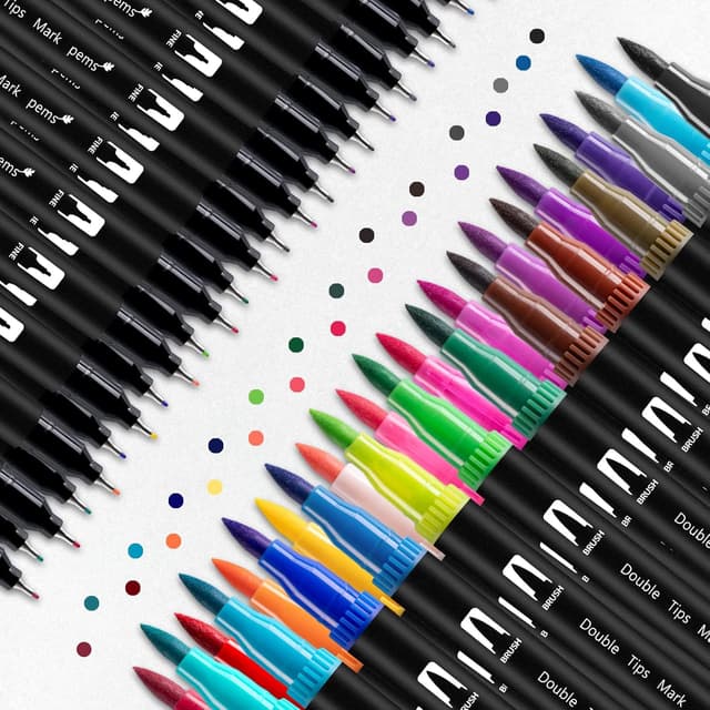 Thumbnail 1 de Thboxes Dual‑Tip Colouring Pens 24 Pack 🎨