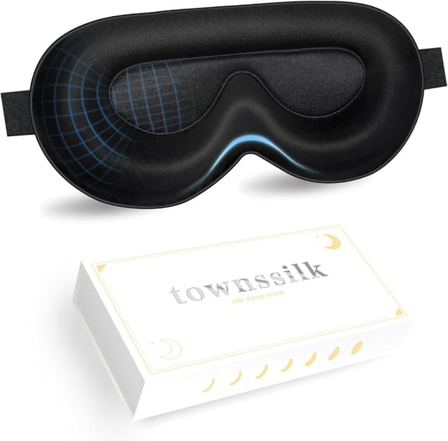 Imagen de townsslik máscara 3D de seda 19 mm para dormir en OfertitasTOP