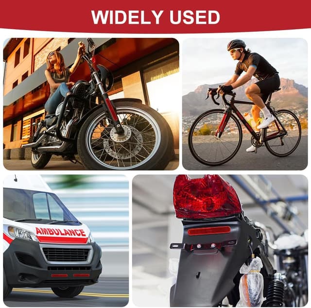 Thumbnail 4 de AYBUY Motorrad-Reflektoren E4 hinten rot 2er