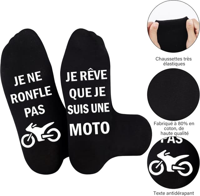 Detalle 2 de Chaussettes Rigolote moto 43-46