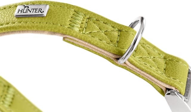 Detalle 2 de HUNTER Hundehalsung Amalfi ALU-Strong (grün) – vegan, stufenlos verstellbar, mit Alu-Strong Verschluss, Made in Germany