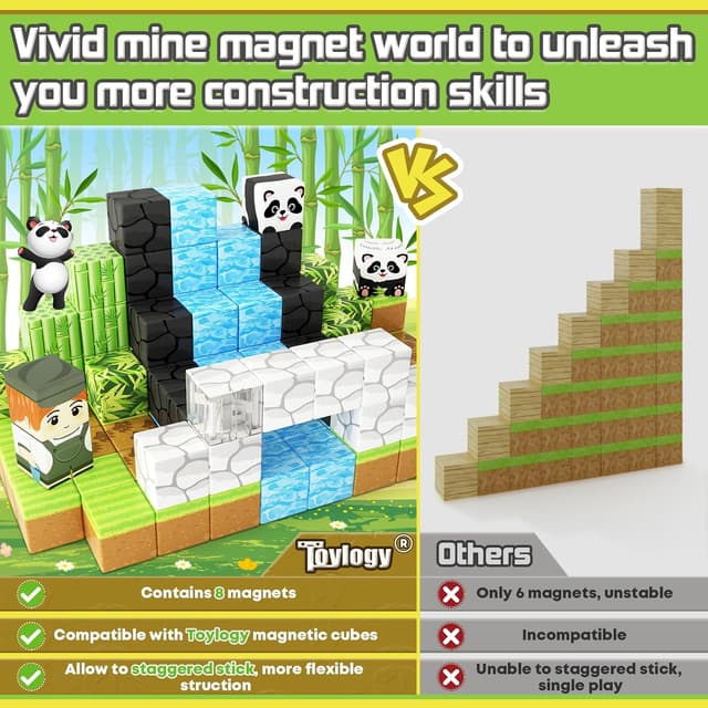 Thumbnail 5 de Magnet World Panda Edition 70-piece STEM