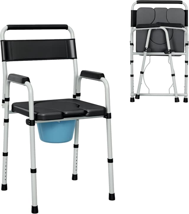 Imagen de HOMCOM Chaise percée toilette pliable en OfertitasTOP