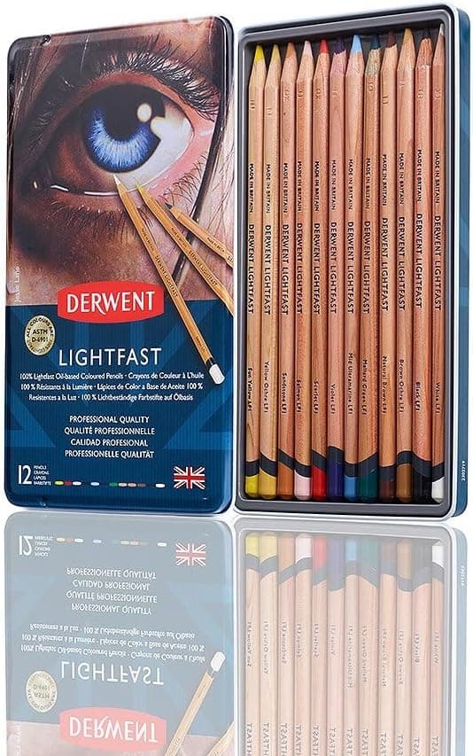 Thumbnail 6 de Derwent Lightfast Set 12 matite 4 mm 🎨