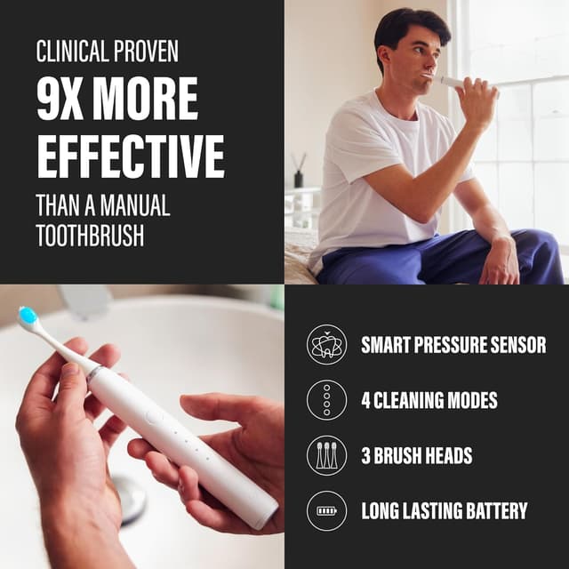 Detalle de Spotlight Oral Care Sonic Pro electric toothbrush – 4 modes, 50,000 strokes/min and up to 70-day battery