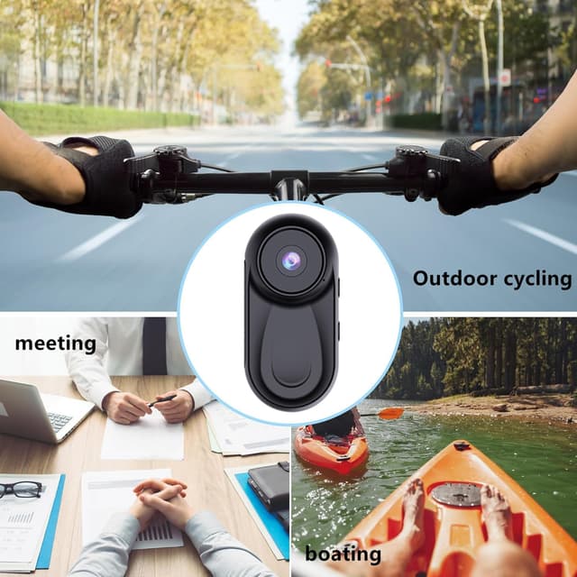 Detalle de Zeerkeer Magnetic Mini Body Camera (64G TF, 1080P, 120° wide-angle) with 360° back clip